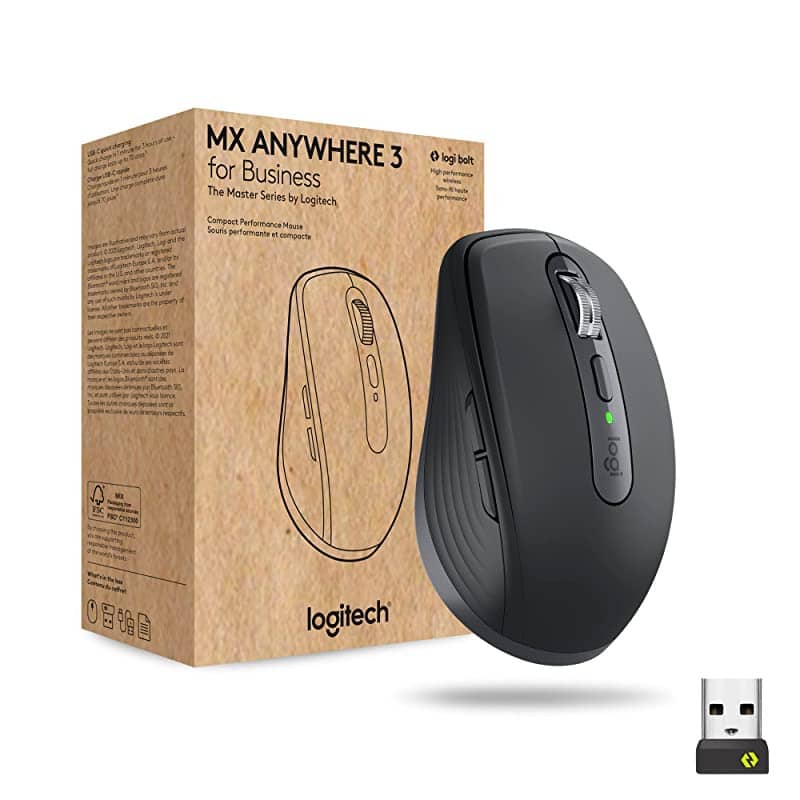 Logitech Lift for Business Ratón Ergonómico Bluetooth 4000 DPI Grafito